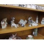 Lladro Cat Nap, Girl with cat, Puppet show dogs and cats, Cat & mouse, Suprised cat, Feed me kitten,