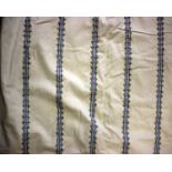 A selection of curtains, 90cm (L) x 184cm (W) - Seaside - cream ground with blue, 103 (L) x 130cm (