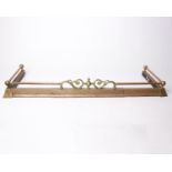 Victorian brass fire fenderDimensions 127cm(L) x 44cm(W) x12cm(H)