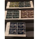 Great Britain - definitive stamps in mint blocks including high values.