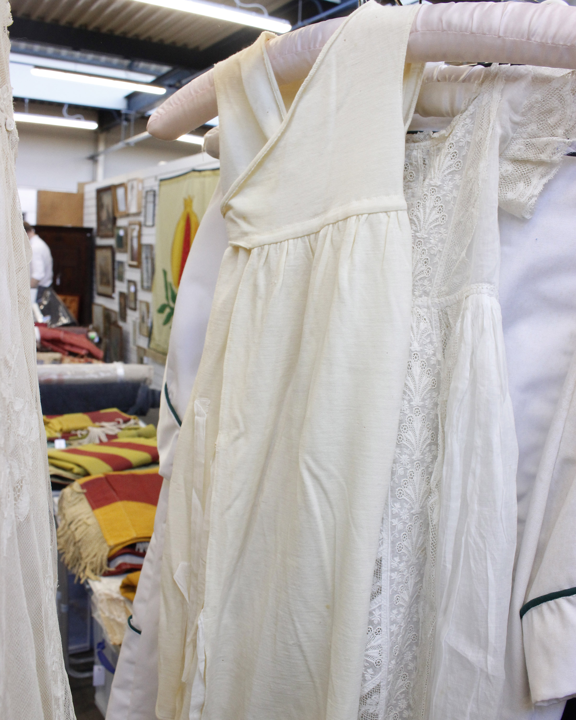 Embossed shamrock christening gown from the Powerscourt family - Enniskerry, , Ireland. Together - Image 5 of 9