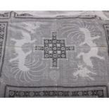 Exquisitely worked very fine large Chinese tablecloth