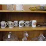 A collection of royal ceramics to include multiple royal themed mugs and Jubilee celebratory plates.
