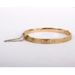 A 9ct gold hollow bangle