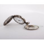 A sterling silver pocket watch Birmingham 1912 makers mark ALD - Aaron Lufkin Dennison
