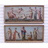Two Roman Style Paintings In Gilt FramesOil on canvas123.5 x 55.5 cm*Please note this Lot is subject