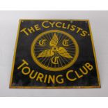 Antique Vintage Original THE CYCLISTS' TOURING CLUB Enamel Sign Shop Advertising in original