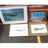 Four Prints of Planes Including World War II PlanesGerald Coulson, Night of the Hunter, print on