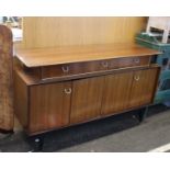 An Early G-Plan E Gomme Tola & Black Librenza Sideboard, Circa 1958With two regular drawers and