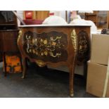 A Louis XV Style Marble Top Commode With Two Drawers and Ormolu Mouldings(H)82 x (W)98 x (D)40 cm*