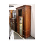 An Edwardian Mahogany Wardrobe With mirror door and one drawer(H)200 x (W)111 x (D)43 cm