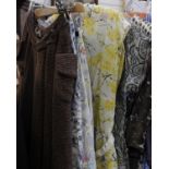 Two vintage full circle 1950's summer weight skirts, one from M&S floral other unlabelled grey and