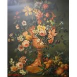 A Large Dutch Style Still Life Of Flowers and Large Urn In A Gilt FrameArtist unknownOil on canvas