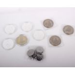 An assortment of 20 coins from Liberia / Somalia. Lot to include 4 silver Crown-size Liberian $10