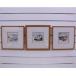 Three Limited Edition Signed and Framed Prints of FalmouthArtist unknown, indistinctly signed