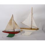 Two Vintage Wooden Boats By Star Yacht, Birkenhead, Made In EnglandEndeavour III - 41.5 cm long;