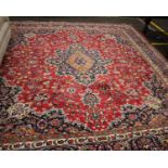 A Persian Kashan Rug Hand Knotted In Pure Wool On Cotton With The Maker's Signature (Please note: