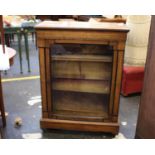 An Antique Display Cabinet on CastorsDecorated in inlay and ebonised veneer(H)106 x (W)68 x (D)31.