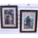 Two 19th/20th Century Lithographic Prints of Jesus In the Style of William Holman Hunt (British,