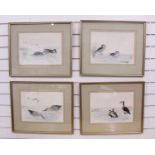 Priscilla Henley (b. 1933)Four limited edition signed prints of ducks on paperRedbilled Teal (185/