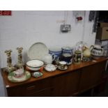 A collection of ceramics to include Clarice Cliff 1930s Celtic Harvest jug, Minton, Royal Doulton,