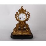 A Circa 19th Century Ormolu Mantel Clock Stamped Dent, 33 Cockspur Street, London (As Found)On a