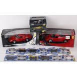 Sixteen Hot Wheels model cars, to include a 1:18 scale Ferrari 250 LM, a 1:18 scale Enzo Ferrari,