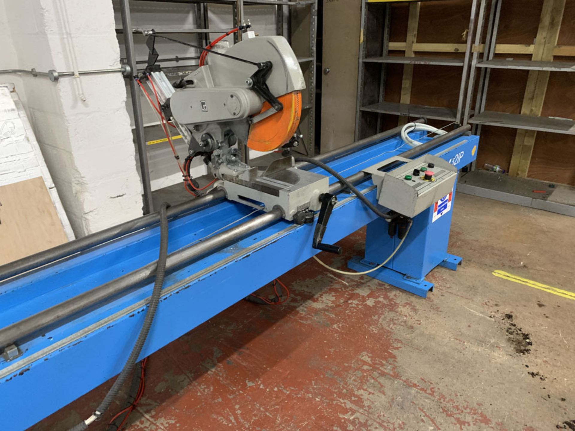 Pertici Univer Model 332P Twin Headed Mitering Sawing Machine. - Image 12 of 17