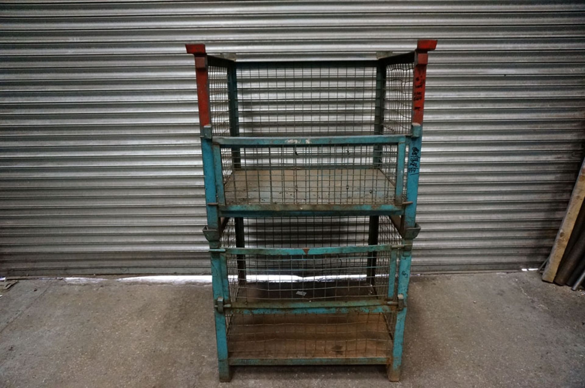 2 x Steel Stillages, Internal Dimensions Approx. 900mm x 750mm x 650mm Height.