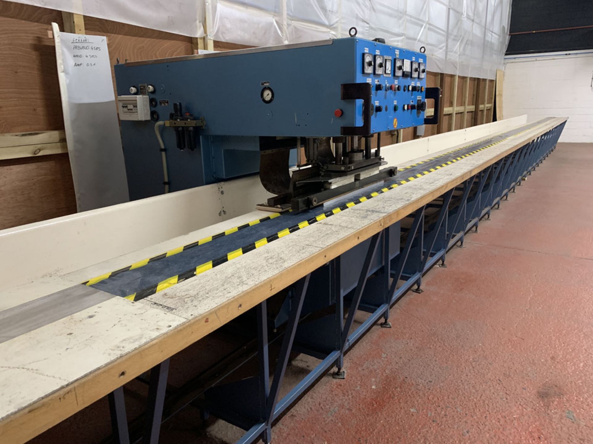 Flodins Plastic Sheet Seam Welding Machine. Table Length 17,500mm. - Image 2 of 15