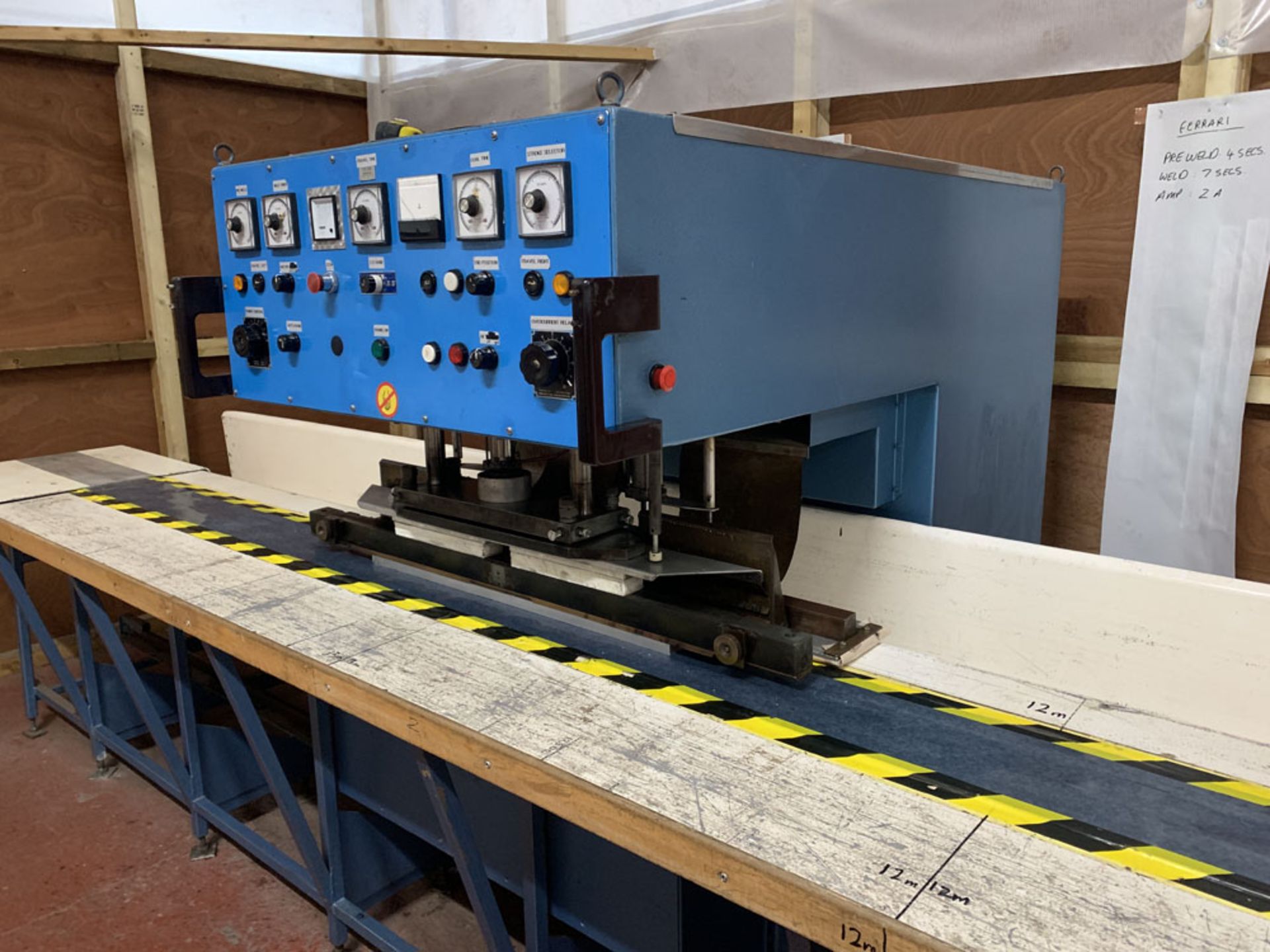 Flodins Plastic Sheet Seam Welding Machine. Table Length 17,500mm. - Image 6 of 15