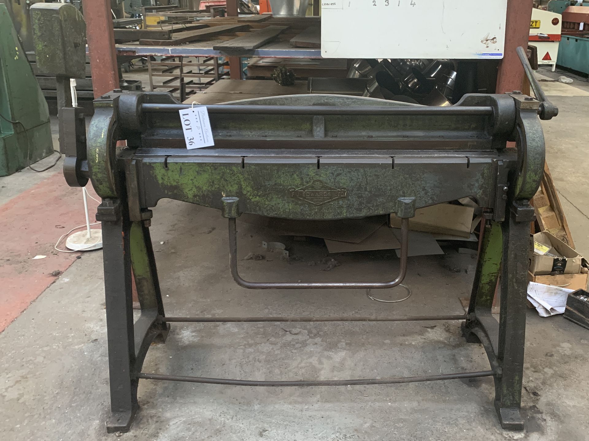 FJ Edwards High Lift Manual Folding Machine. 48'' Capacity. - Image 2 of 3