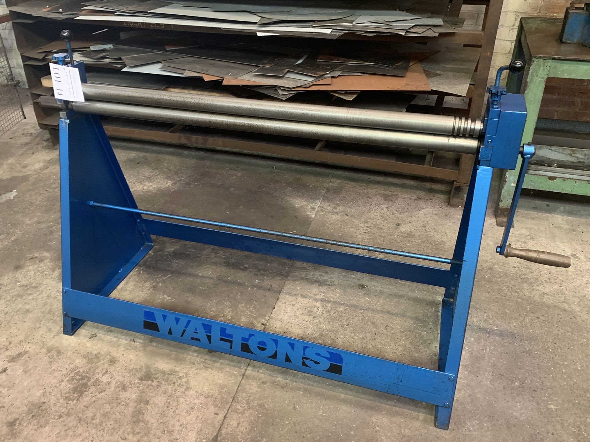 Waltons Initial Pinch Manual Bending Rolls. Capacity 50" x 2'' Diameter Roll.