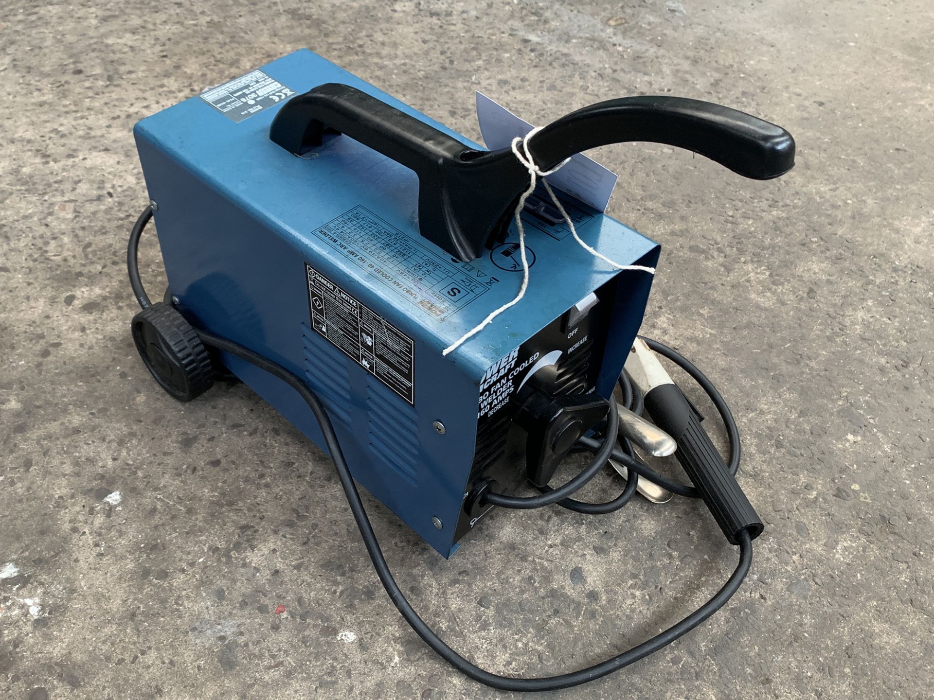 Power Craft Turbo Fan Cooled Arc Welder. 40-160 Amps. - Image 2 of 6