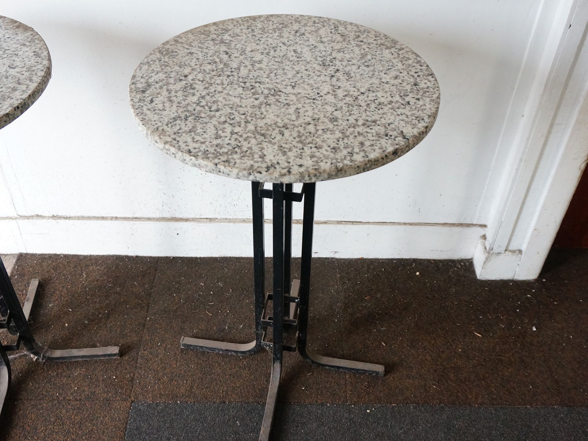 2 x Round Granite Top Tables. - Image 2 of 5