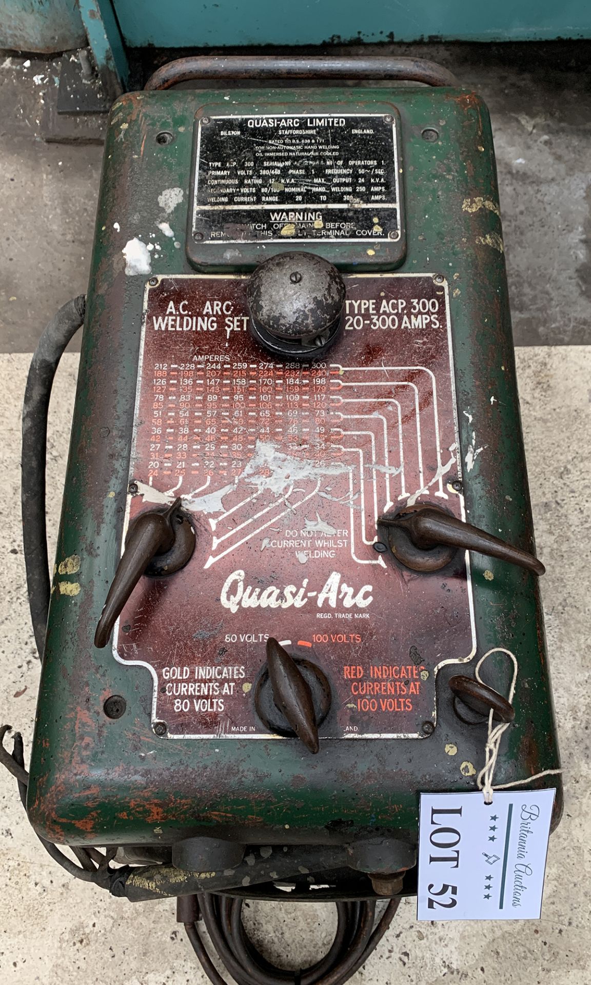 Quasi Arc 20-300 Amp Oil Welder. - Image 3 of 3