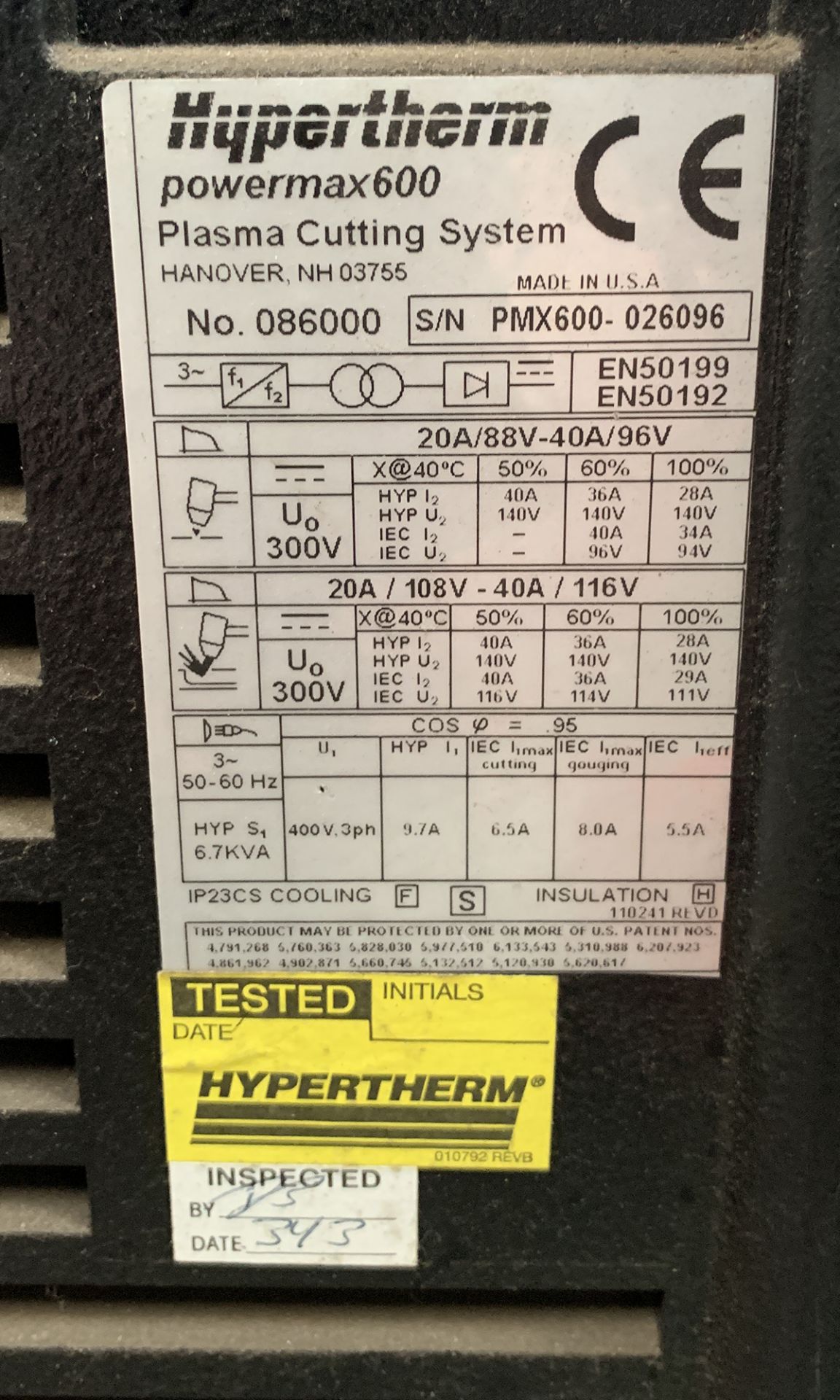 Hypertherm Powermax 600 Plasma Arc Cutting System. - Image 4 of 8