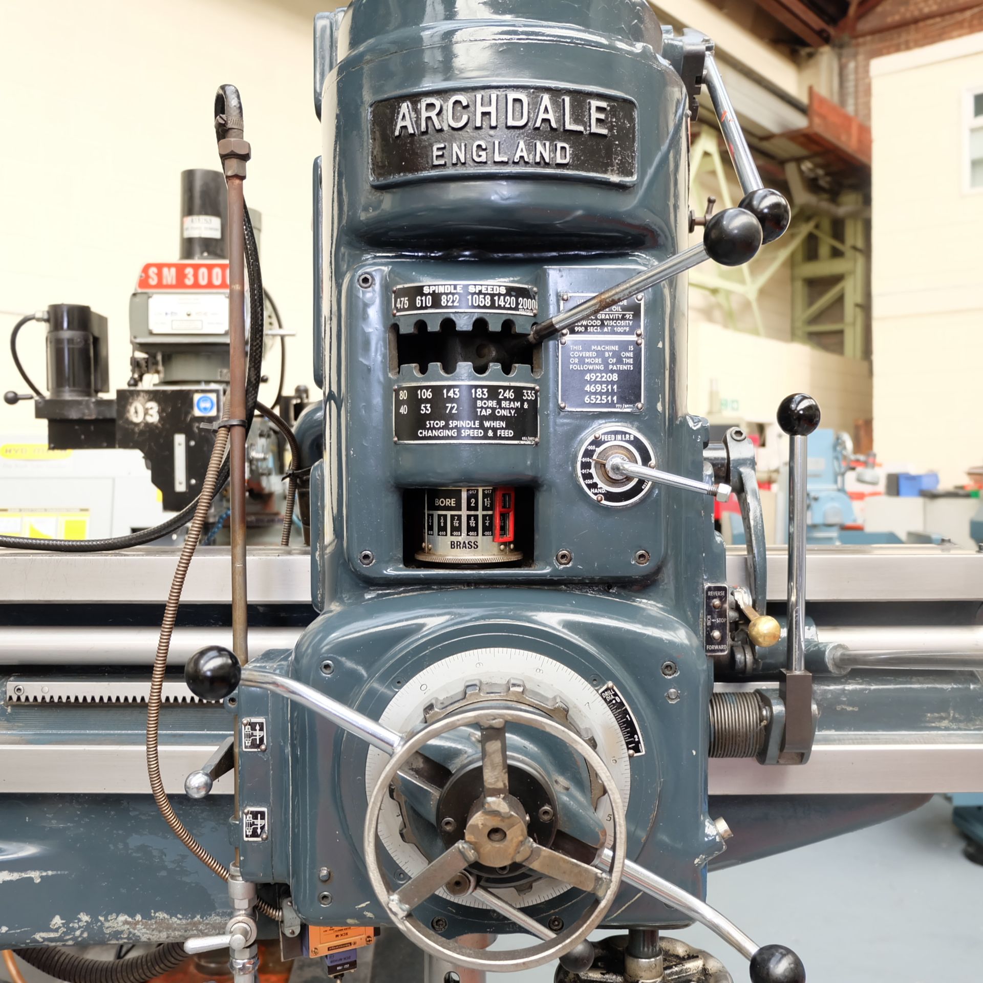 Archdale: 3'6" Radial Arm Drill. Spindle Speeds 40-2000rpm. - Image 3 of 8