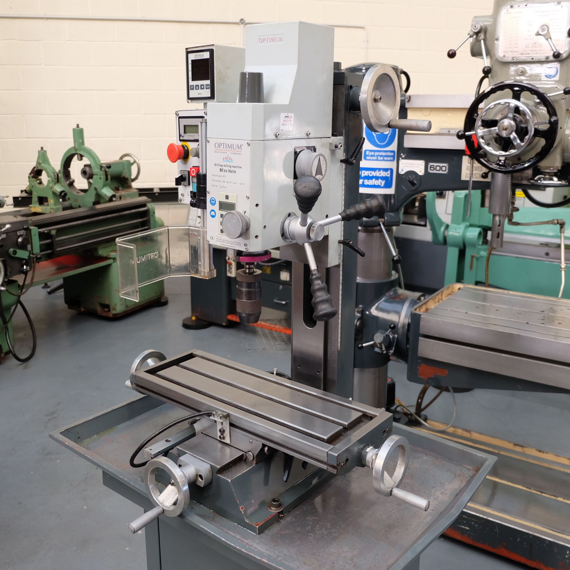 Optimum BF20 Vario Drilling/Milling Machine. - Image 2 of 11