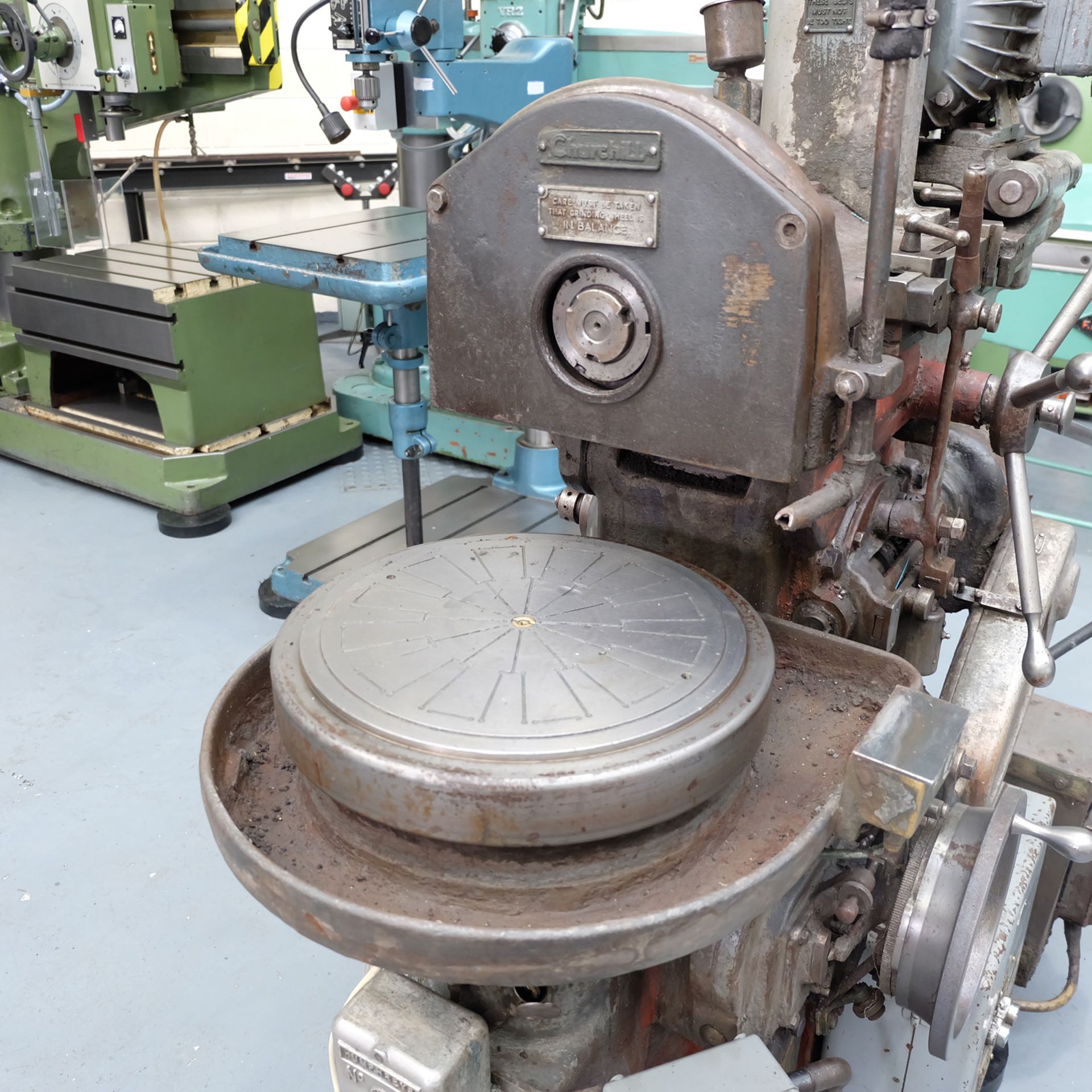 Churchill Horizontal Spindle Tool Room Ring Grinding Machine. 12" Rotary Magnetic Table. - Image 4 of 5