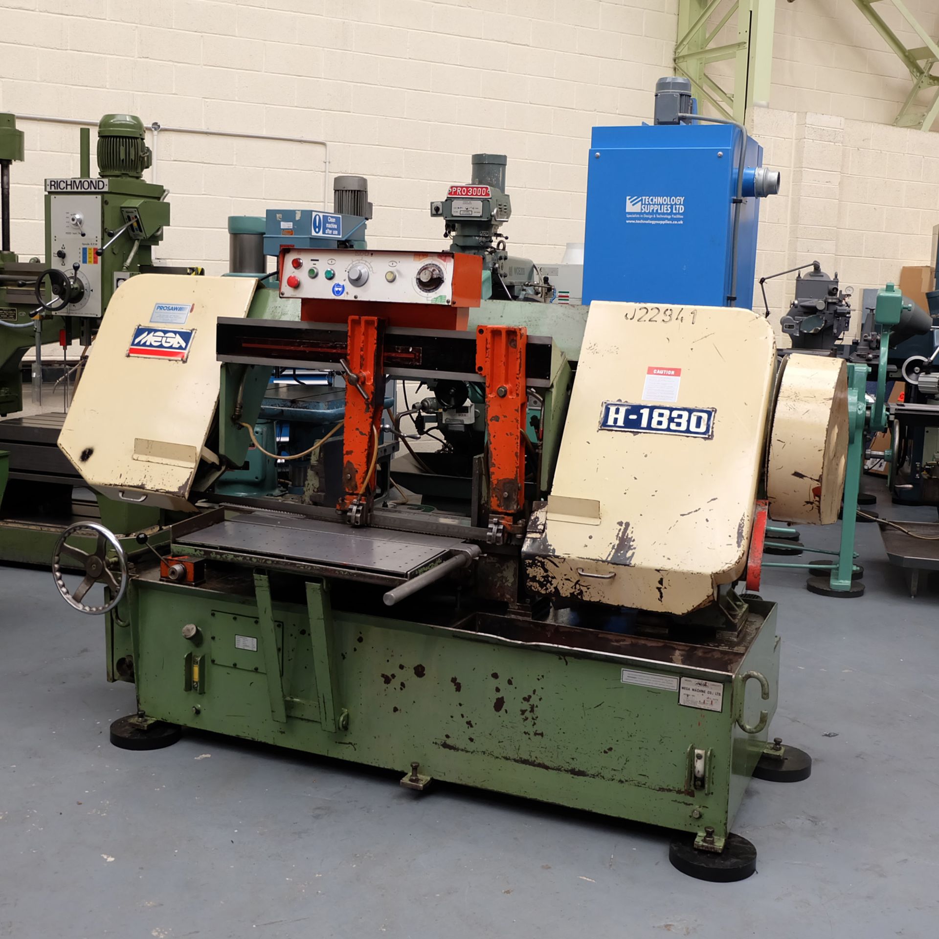 Mega Type H-1830 Semi Automatic Horizontal Bandsaw. - Image 2 of 10