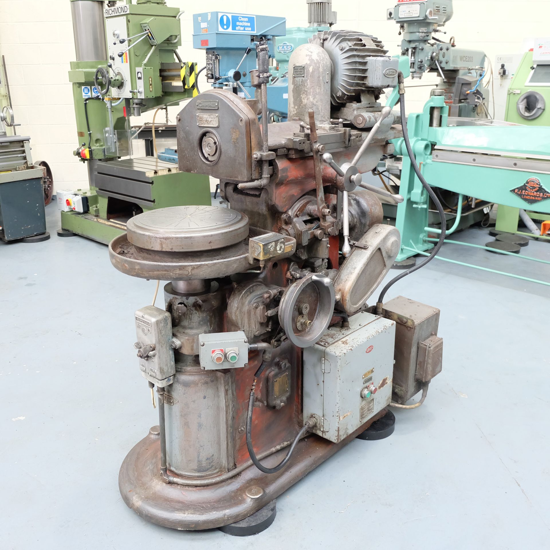 Churchill Horizontal Spindle Tool Room Ring Grinding Machine. 12" Rotary Magnetic Table.