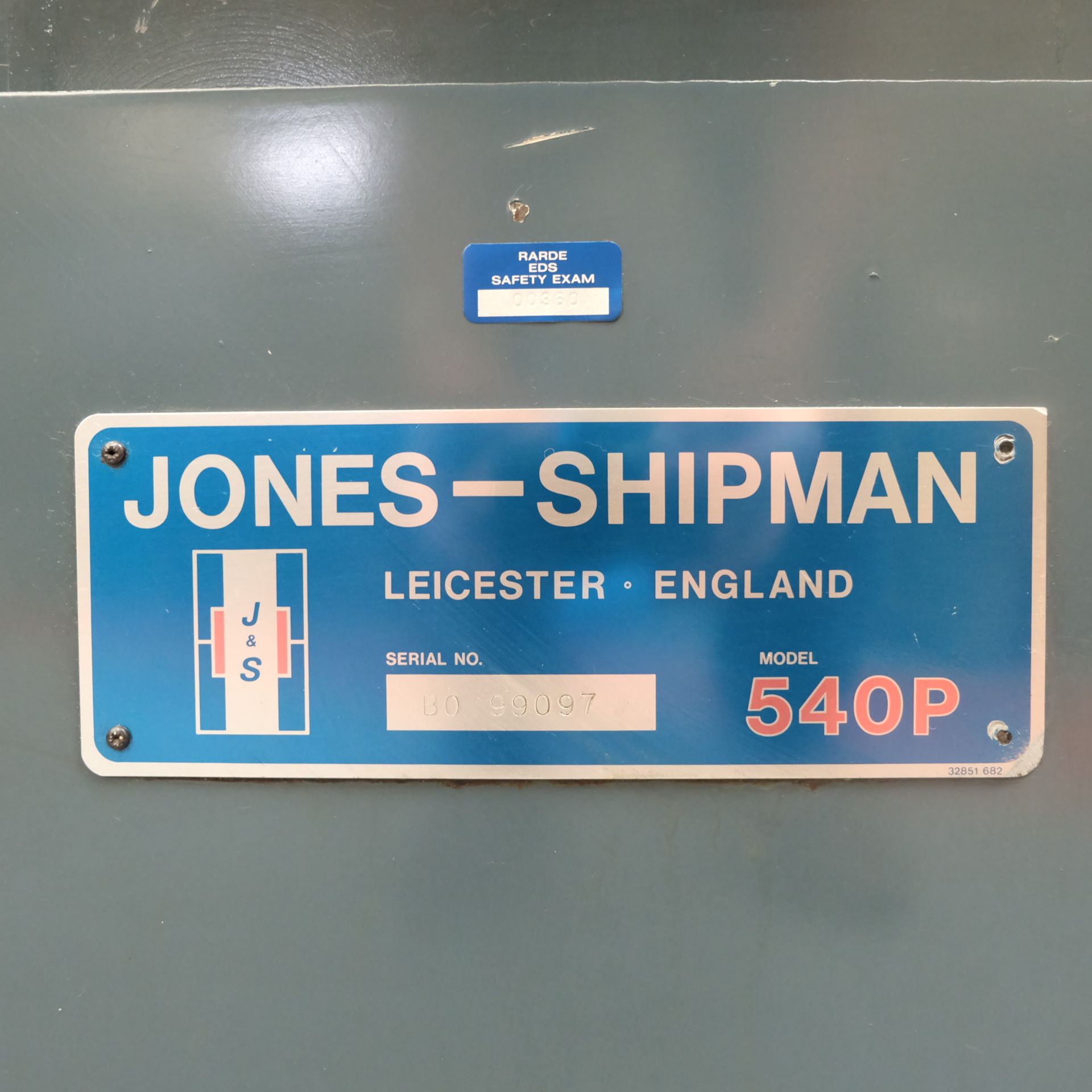 Jones & Shipman 540P Tool Room Surface Grinder. Capacity 18" x 6". - Image 6 of 7