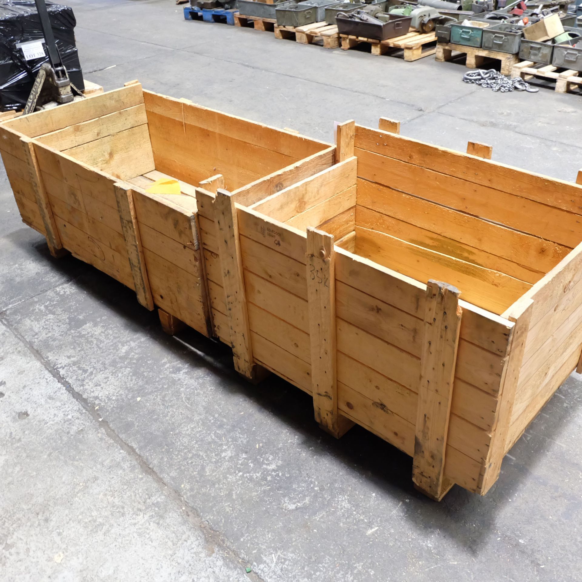 2 x Timber Boxes 49" x 28" x 17" 35" x 26" x 20" - Image 4 of 4