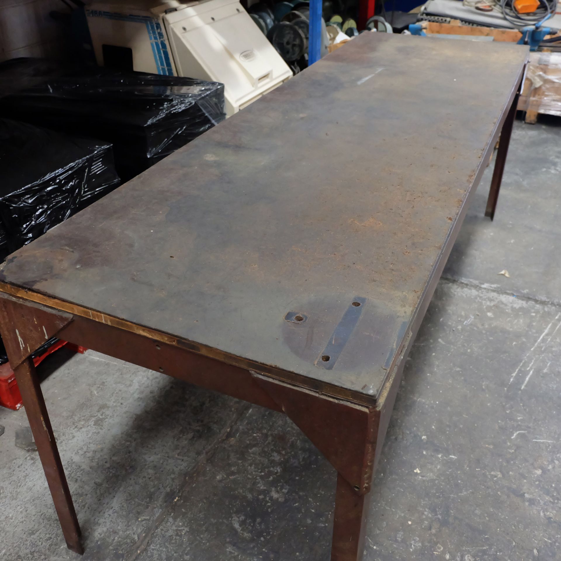 Work Bench: Wood Top on Steel Stand Size 93" x 30" x 34" High - Image 3 of 3