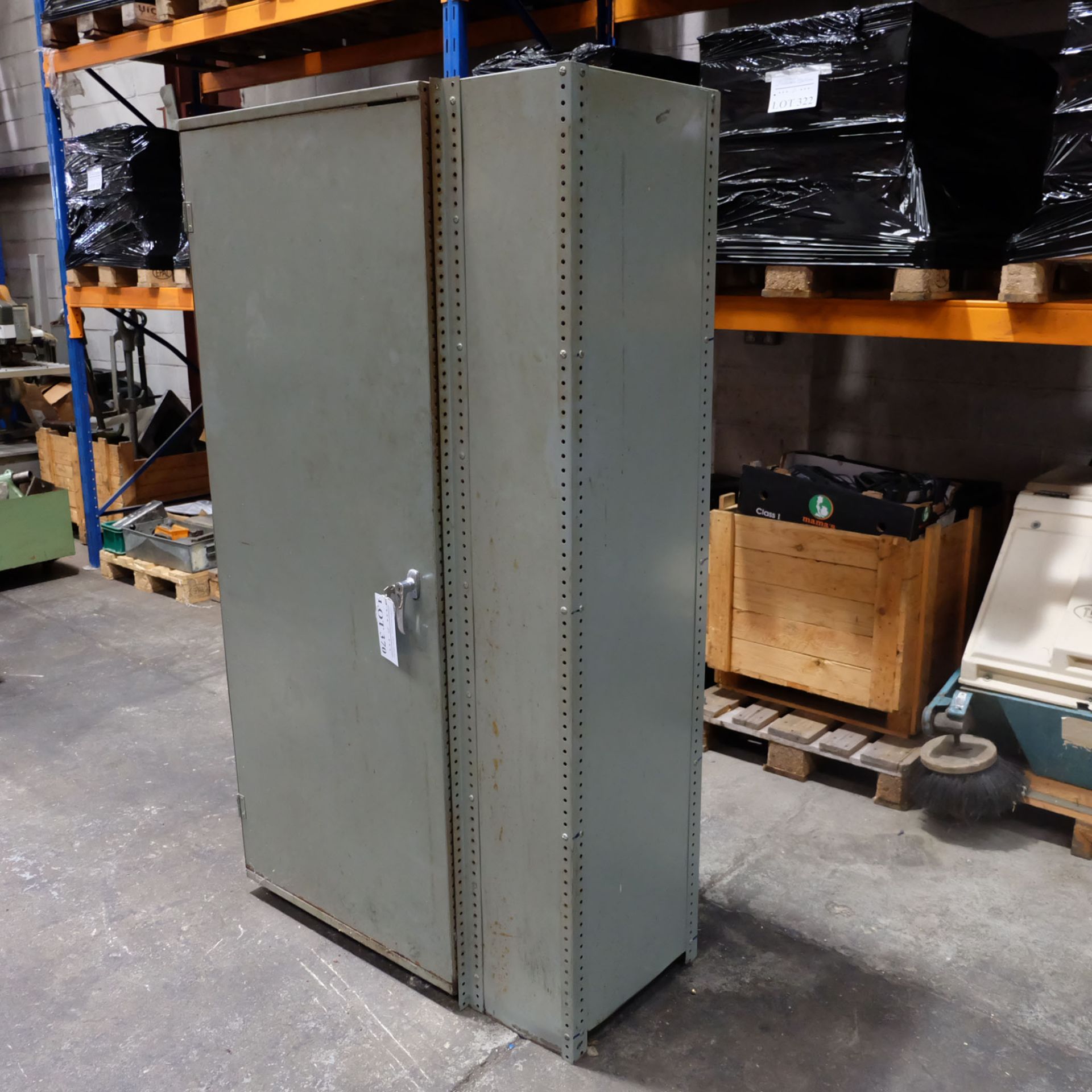 Steel Cabinet With 3 Shelves & Lock & Key. Size 42" x 20" Height 75" - Image 3 of 5