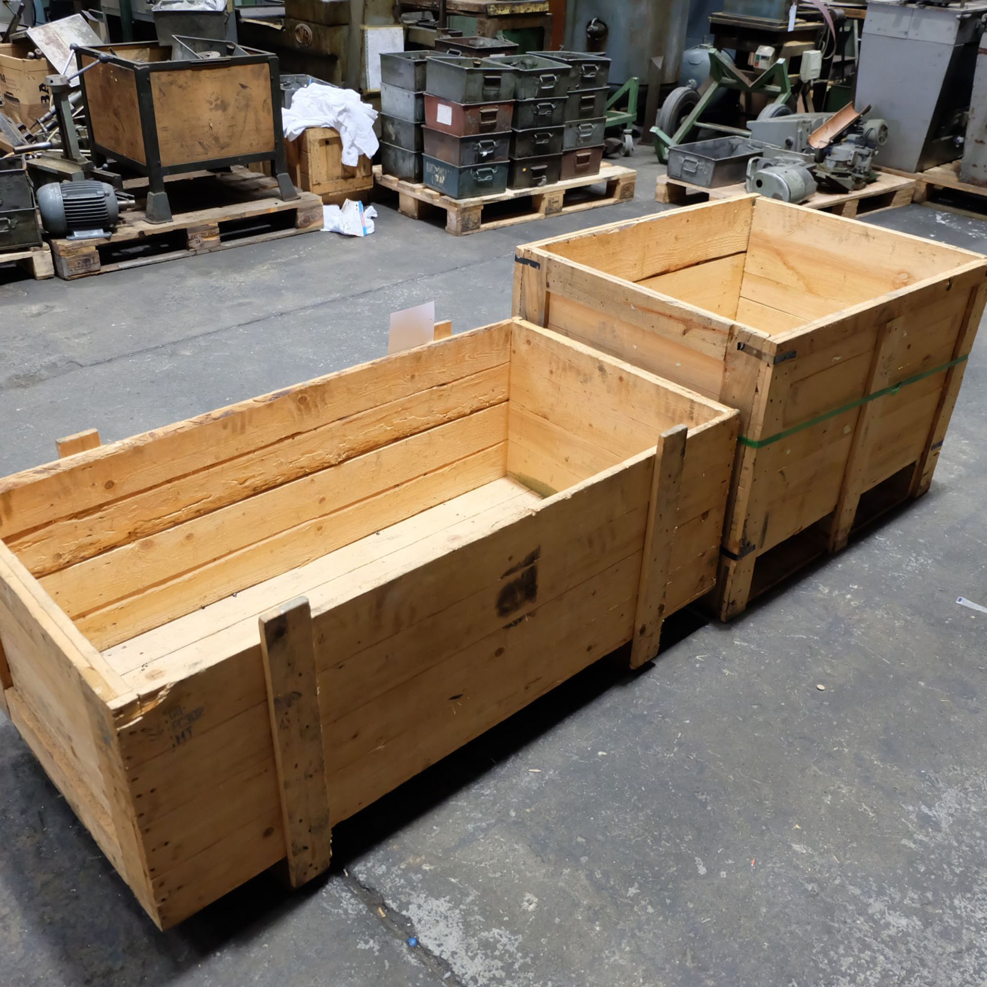 2 x Timber Boxes 34" x 26" x 20" 48" x 24" x 16" - Image 4 of 4