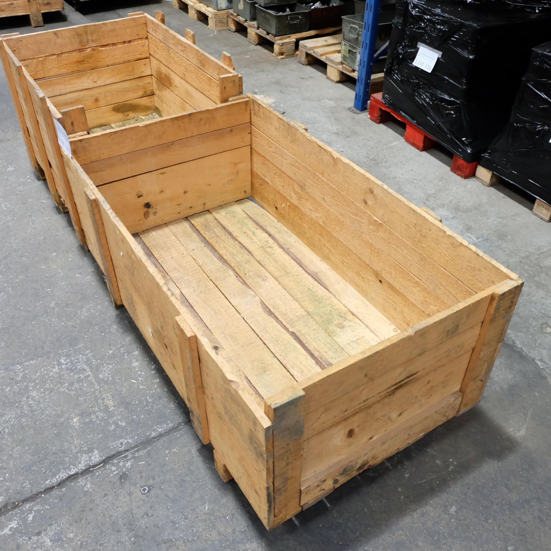 2 x Timber Boxes 49" x 28" x 17" 35" x 26" x 20" - Image 2 of 4