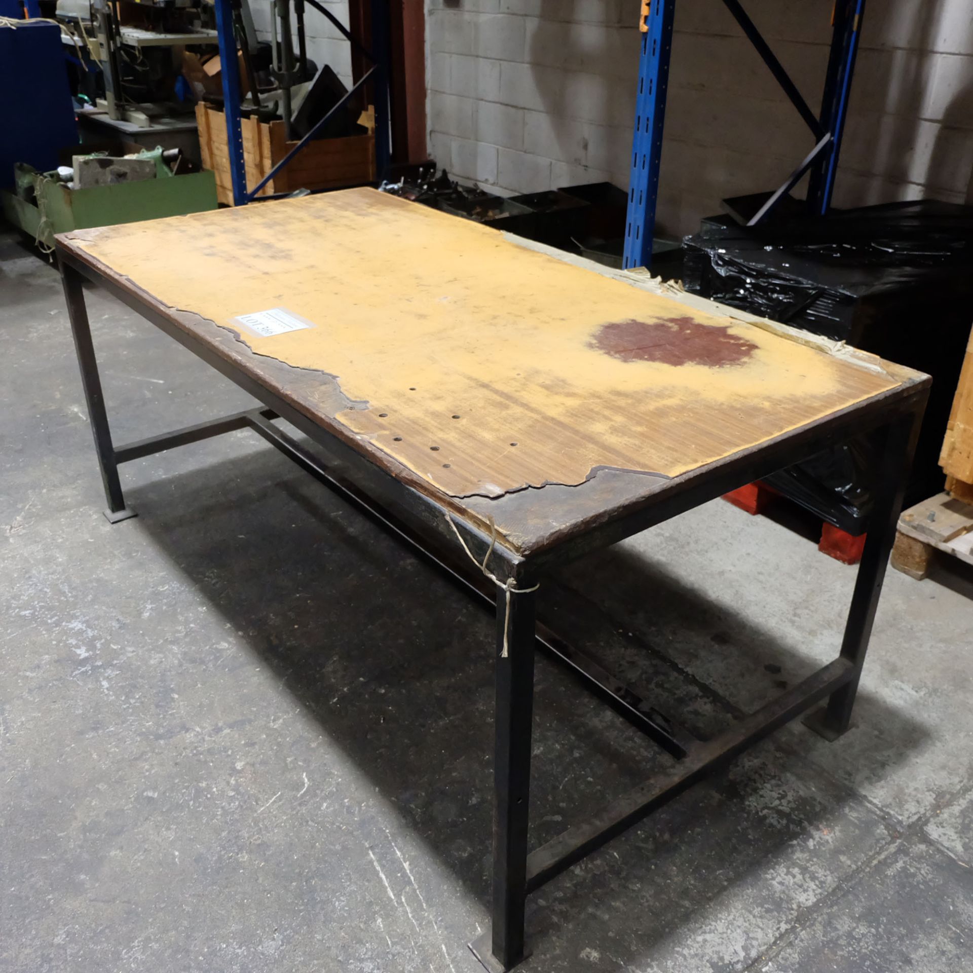 Work Bench: Wooden Top or Steel Stand Size 72" x 36" x 31" High - Image 2 of 3