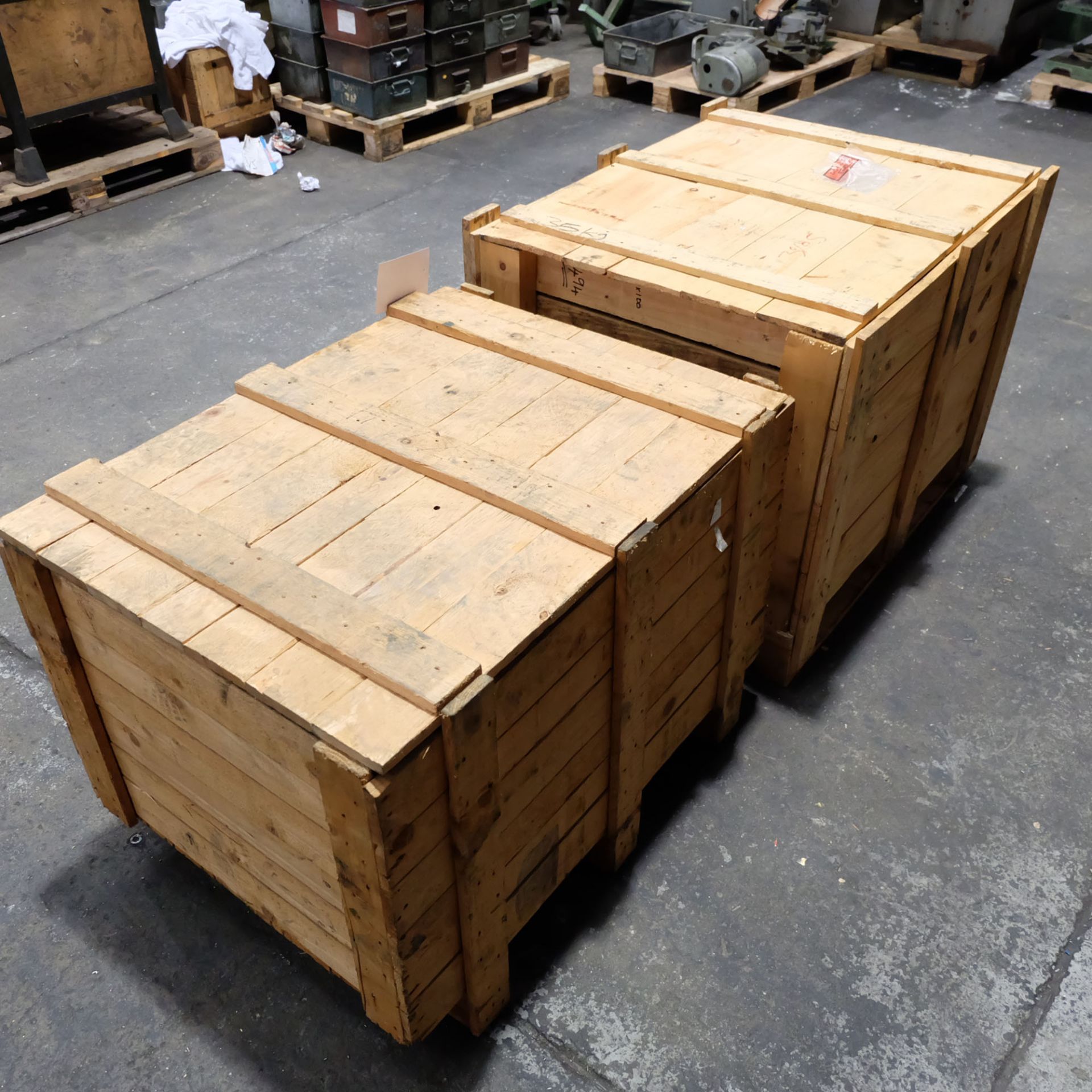 2 x Timber Boxes 35" x 26" x 20" 32" x 28" x 23" - Image 2 of 4